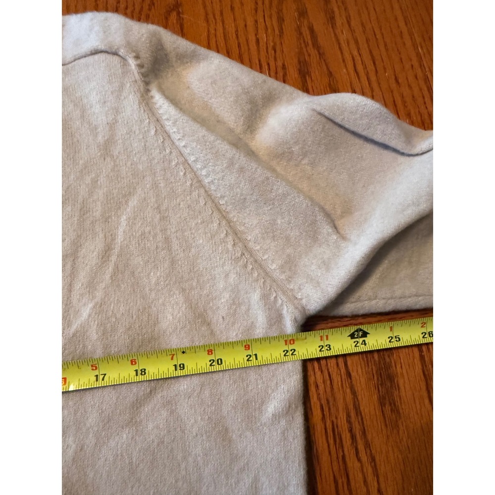 John Ashford Mens XL Beige 100% Wool V-Neck Button Front Cardigan Sweater marks - Picture 7 of 8